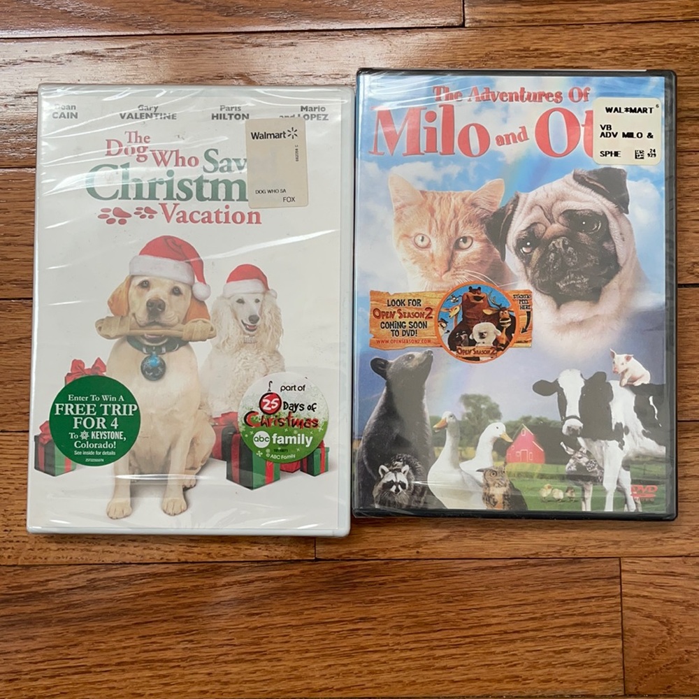 Set of 2 DVD’s The Dog Who Saved Christmas & Milo & Otis NWT